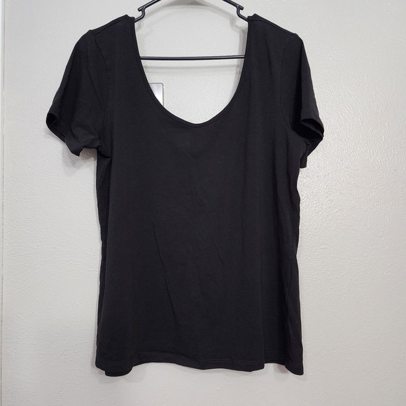 Maurices Tops - Maurice's Women's Scoop Neck Top Black‎ XXL Short Sleeve
